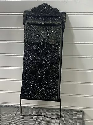 Vintage MCM 1960's Aluminum/Cast Iron Wall Mount Mailbox With Paper Hooks (3E) • $55