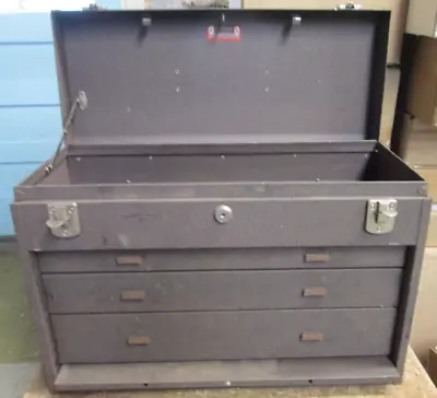 Vintage Kennedy Tool Box Machinist Chest Felt Lined 3 Drawer Model #620 • $100