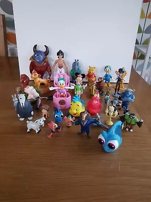 Disney Figures Bundle X 35 Minnie Mouse Nemo Monsters Inc Little Mermaid Aladdin • £24.99