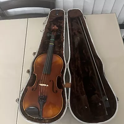 Johann GEORG Kessler Copy Of Antonius Stradivarius Violin W/Bow & Case 1/2 Size • $69.99