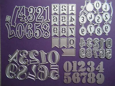 6 Types Numbers 0 - 9 Metal Die Cutters / Card Ages Cutting Dies • £4.15