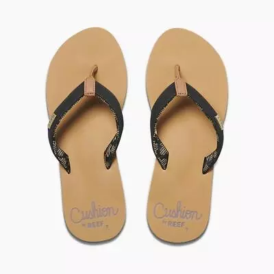 £38 • Buy REEF Womens Cushion Sands Flip Flops Sandals Beach Shoes - Black Tan