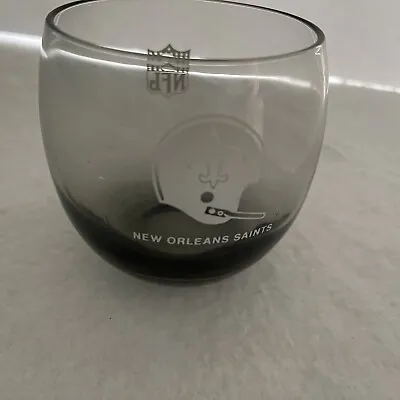 $13.99 • Buy New Orleans Saints Glass NFL Smoky Roly Poly Barware Cocktail Glass 9 Oz Vintage