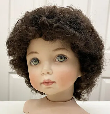 BABY LAUREN Mohair WIG Dk Brown Size 11-12 Short Curls For Baby/toddler/boy DOLL • $29.50