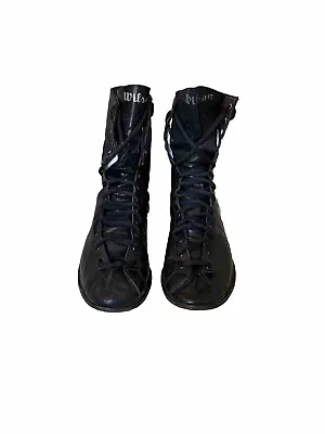 Vintage 1950's Wilson Black Leather Boxing Boots Shoes Mens Size 9 Knockout • $139.99