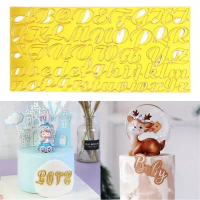 $5.77 • Buy Letter Alphabet Cake Mold Acrylic Press Cookie Cutter DIY Stamp Fondant Mould AU