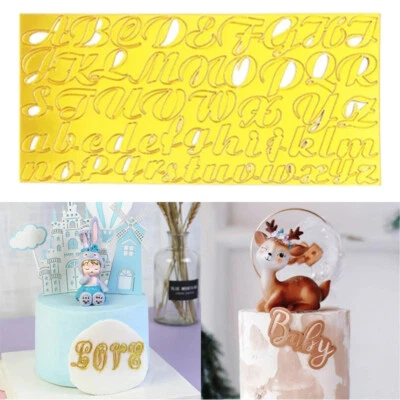 $4.61 • Buy Letter Alphabet Cake Mold Acrylic Press Cookie Cutter DIY Stamp Fondant Mould AU