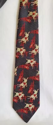 Vintage Horse Racing Men's Equestrian Kentucky Derby Necktie Resilio Silk • $18.50