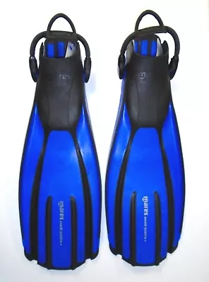 Mares Avanti Quattro+ Open Heel Fins Bungee Straps Scuba Dive BLUE M 9-11 W10-12 • $129.98