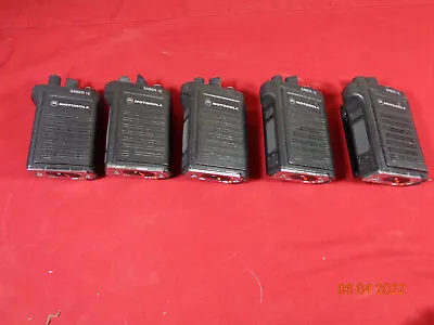 $177.77 • Buy Motorola Saber 1E VHF 24 Ch FIRE RESCUE Portable Radios With Belt Clips  LOT 5