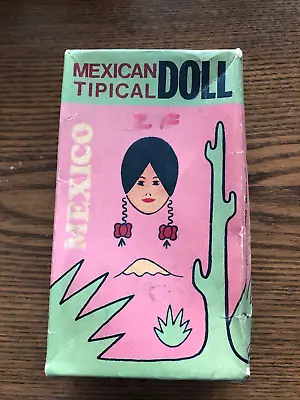 Vintage Mexican Doll In Original Box Collectible Tipical Mexico Beautiful Dress • $18