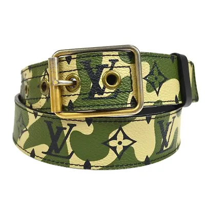 Louis Vuitton Takashi Murakami Monogramouflage Ceinture Belt M96460 Ct2018 24685 • $1580