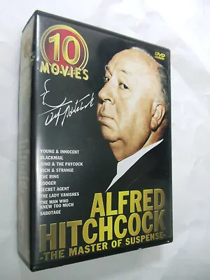 Alfred Hitchcock : The Master Of Suspense (5 Disc DVD Set 10 Movies) • $7.95