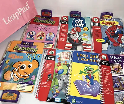 Leapfrog Leappad 7 Books With 4 Cartridges Plus Pink Backpack Bag • £14.99