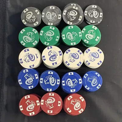 250+ Vintage Clay Roulette Wheel 4 Aces Denominational Poker Chips • $39