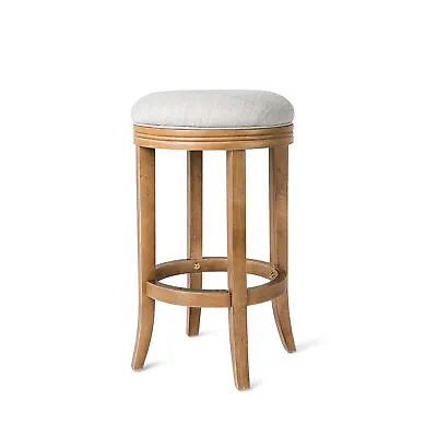 Maven Lane Round Backless Kitchen Swivel Stool Weathered Oak Counter Height • $129.99