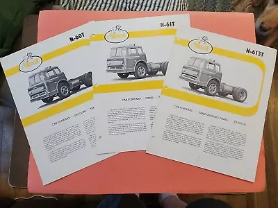 3 1957-58 Mack Trucks Brochures Forward Cab N-60t  61t  613t Gas & Diesel • $28.01