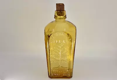 VintageWheaton Glass Amber Straubmullers Elixir Tree Of Life Bottle 8  • $24.99