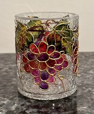 Yankee Candle Votive Tea Light Holder V/TLH Crackle Glass VINEYARD GRAPES • £14.47