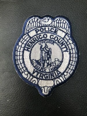 £1.49 • Buy New USA Police Patch Badge Henrico County Silver Blue America American