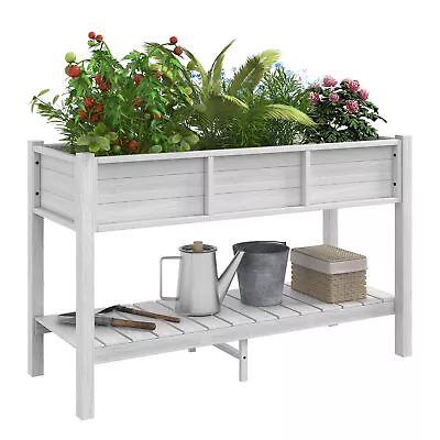 Raised Planter Box With Leg Outdoor Elevated Garden Bed Vegetable Flower Herb • $109.99