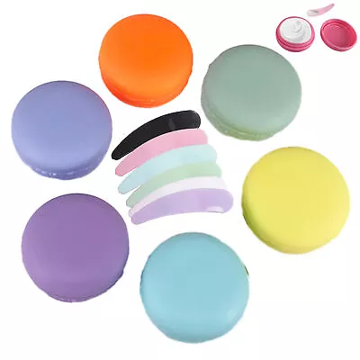 Random Color With Spoons Round For Travel Sample Pots Cosmetic Container • £4.80