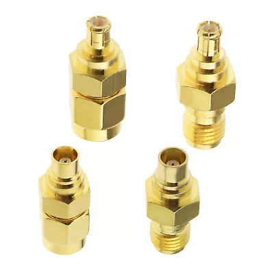 4pcs Straight RF Coaxial SMA To MCA Connector 4G Antenna DAB Car Aerial Wireless • £7.33