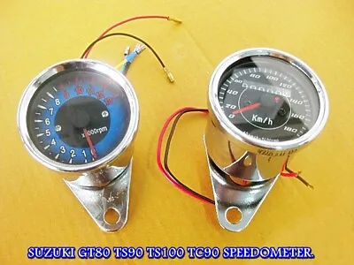 Fit SUZUKI GT80 TS90 TS100 TC90 TSPEEDOMETER & TACHOMETER SET  Accessory [as098] • $45.90