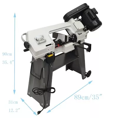 110V Horizontal/Vertical Bandsaw Metal Cutting Band Saw Machine 420W With Wheels • $526.88