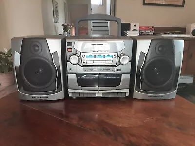 Philips Magnavox AZ2750 CD AM/FM Stereo Cassette Portable Mini System  • $19.99