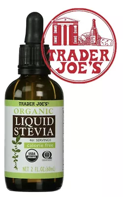 🔥Trader Joe's Organic Liquid Stevia 2fl Oz Calorie Free Vegan FREE SHIPPING‼️ • $12.75