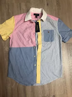 POLO RALPH LAUREN Short Sleeve Shirt - SIZE 10 - 12 KIDS  (M) - NEW WITH TAGS • $50