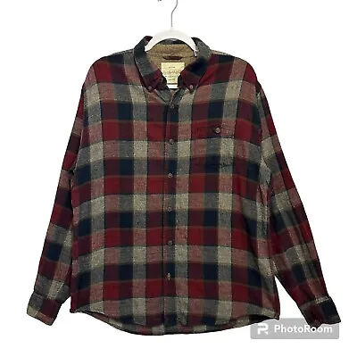 Weatherproof Vintage Mens Flannel Shirts Casual Plaid Size L • $12.50