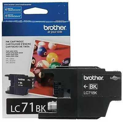 Genuine Brother LC71BK Black Ink Cartridges Exp 09/2022+ Brand New Sealed • $11.50