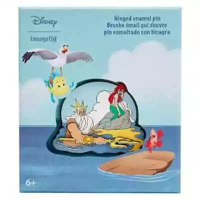 Loungefly Disney Little Mermaid Hinged Pin LE 1800 King Triton Ariel Enamel Pin • $19.90