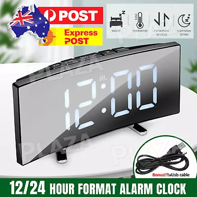 Large Led Digital Clock Bedside Table Alarm Clock Temperature Time Display Decor • $16.85