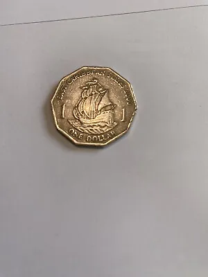 Rare East Caribbean States 2000 One Dollar Coin. Young Queen Elizabeth On Back. • £25