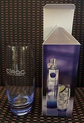 Ciroc Ultra Premium Logo On Symmetry 12 Oz Hi Ball Glass Blue Base By Libbey NIB • $10.97
