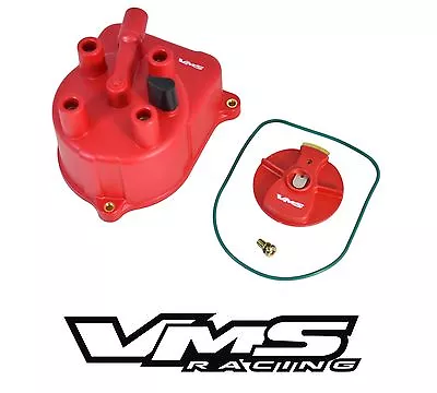 Vms Racing Red Oe Style Distributor Cap + Rotor For 94-97 Honda Accord Dx Lx 2.2 • $49.95