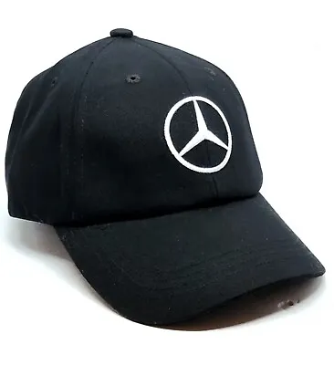 Mercedes Benz-Hat/Cap-Black With Silver Logo Adjustable Strap-(NEW-IN BAG) • $35