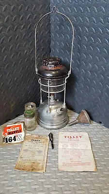 Tilley Lamp 🔥 Storm Lantern X246 1950s & Accessories Brochure Heater Funnel • $250