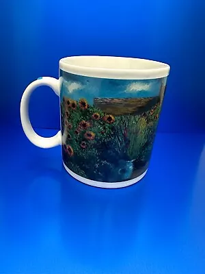 🐆MONET Mug Cup |  A Walk In Monet's Garden |  Extra Large White Ceramic -Sz 4x4 • $16.50