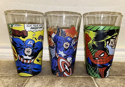 $29.99 • Buy Marvel Comics 2010 Set Of 3 Pint Glasses Spider-Man & Captain America Full Wrap