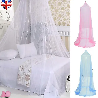 Bed Canopy Hanging Mosquito Net Princess Dome Bed Tent Foldable Bedcover Curtain • £6.99