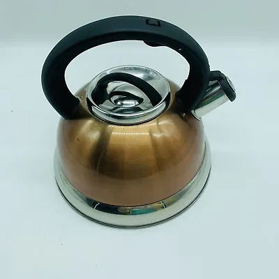Crofton Copper Color Stainess Steel Whistling Tea Kettle 2.5 Quart • $15