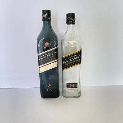 $25 • Buy Johnnie Walker Double Black/Black Label Aged 12 Years - Empty Bottles