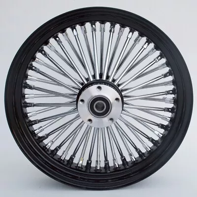 Black & Chrome Ultima 48 King Spoke 16 X 3.5 Rear Wheel For Harley & Customs • $295.99