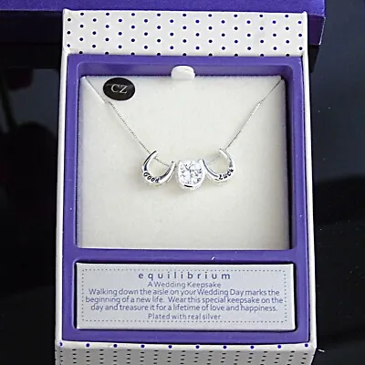 £8.50 • Buy Good Luck Horseshoe Necklace Silver Charm Pendant Horse Shoe Wedding