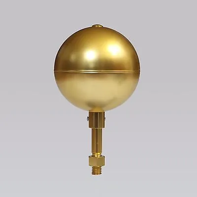 $31.98 • Buy Gold Anodized Ball Ornament Flag Pole Topper Aluminum 1/2  Rod Shiny