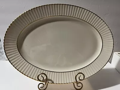 Lenox China COLONNADE GOLD Oval Meat Platter Matches Citation Gold Exc • $59